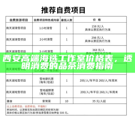 西安高端海选工作室价格表，透明消费的品茶消费指南